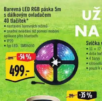 Albert Barevná led rbg páska 5m s dálkovým ovladačem nabídka