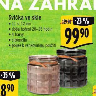 Albert Svíčka ve skle nabídka