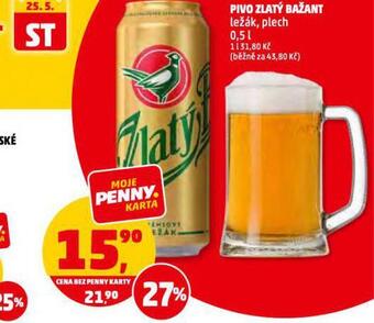 Penny Market Pivo zlatý bažant nabídka