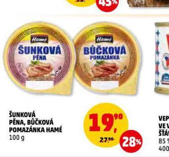 Penny Market Hamé šunková pěna nabídka