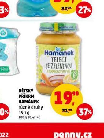 Penny Market Hamánek dětský příkrm nabídka
