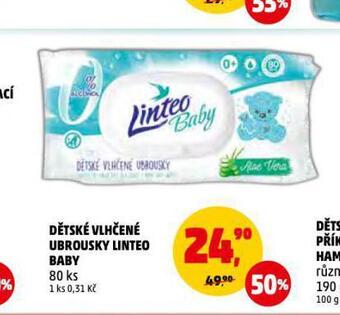 Penny Market Linteo baby dětské vlhčené ubrousky nabídka