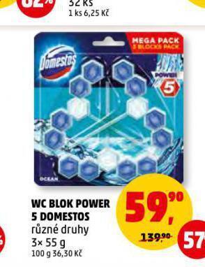 Penny Market Wc blok power 5 domestos nabídka