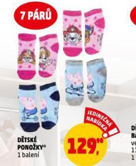 Penny Market Dětské ponožky nabídka