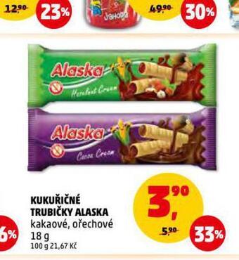 Penny Market Alaska kukuřičné trubičky nabídka