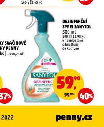 Penny Market Sanytol dezinfekční sprej nabídka
