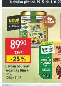 Globus Garden gourmet veganský tuňák nabídka