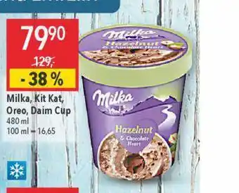 Globus Milka, kit kat, oreo, daim cup nabídka