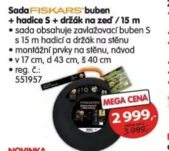 Konzum Sada FISKARS buben + hadice S + držák na zed' / 15 m nabídka