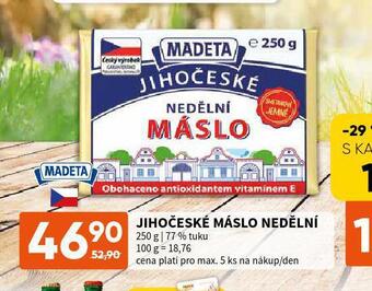 Terno Jihočeské máslo nedělní nabídka