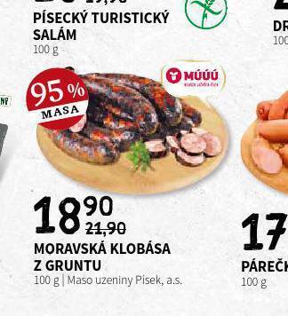 Terno Moravská klobása nabídka