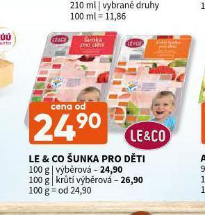 Terno Le & co šunka pro děti nabídka