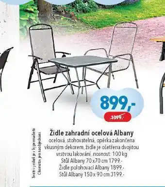 Globus Židle zahradní ocelová albany nabídka
