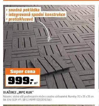 OBI Dlaždice wpc klik nabídka