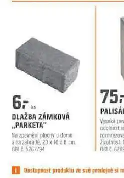 OBI Dlažba zámková parketa nabídka