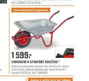 OBI Zahradní a stavební kolečko nabídka