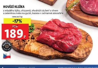 Lidl Hovězí kližka nabídka