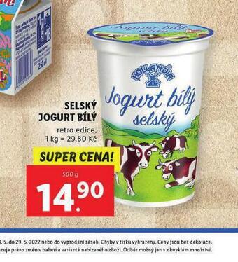 Lidl Selský jogurt bílý nabídka