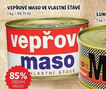 Lidl Vepřové maso ve vlastní šťávě nabídka