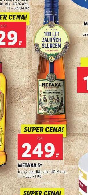 Lidl Metaxa 5* nabídka
