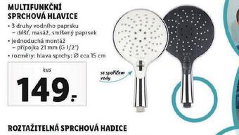 Lidl Multifunkční sprchová hlavice nabídka