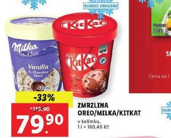 Lidl Zmrzlina oreo / milka / kitkat nabídka