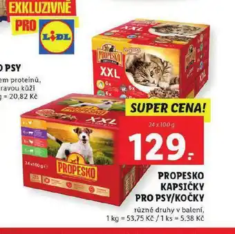 Lidl Propesko kapsička pro kočky nabídka