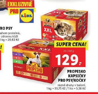 Lidl Propesko kapsičky pro psy nabídka