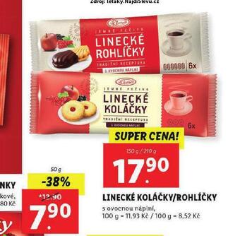 Lidl Linecké koláčky / rohlíčky nabídka