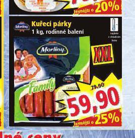 Norma Kuřecí párky nabídka