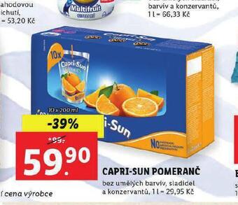 Lidl Capri sun pomeranč nabídka