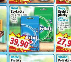 Norma Orbit žvýkačky nabídka