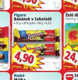 Norma Figaro banánek v čokoládě nabídka