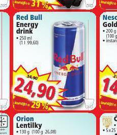 Norma Red bull energy drink nabídka