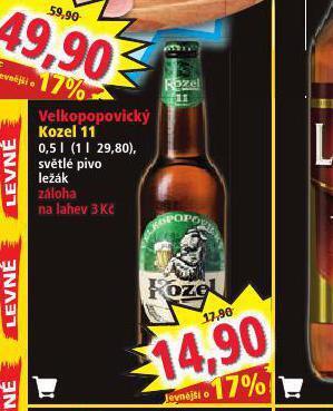 Norma Pivo velkopopovický kozel 11 nabídka