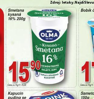 Lidl Olma smetana kysaná nabídka