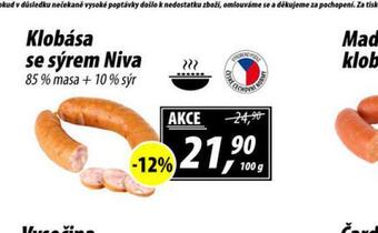 ZEMAN Klobása se sýrem niva nabídka