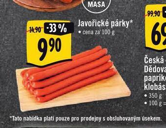 Jip Javořické párky nabídka