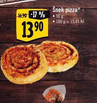 Jip Šnek pizza nabídka