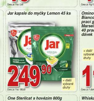 Lidl Jar kapsle do myčky nabídka