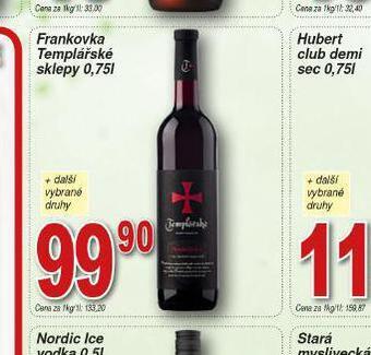 Lidl Frankovka templářské sklepy nabídka