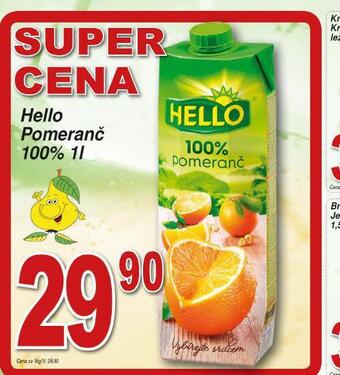 Lidl Hello pomeranč 100% nabídka