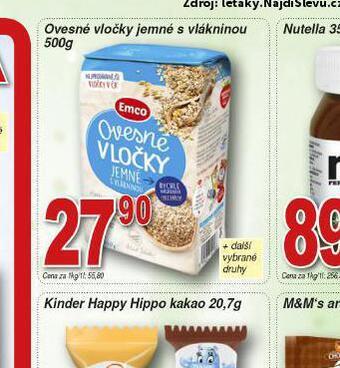 Lidl Ovesné vločky jemné s vlákninou nabídka