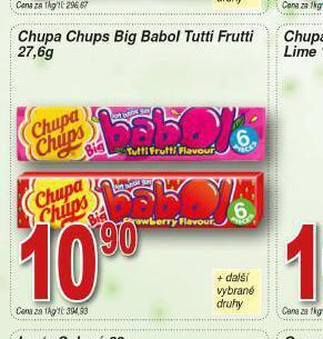 Lidl Chupa chups big babol tutti frutti nabídka