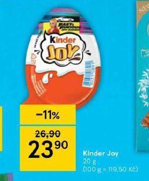 Tesco Kinder joy nabídka