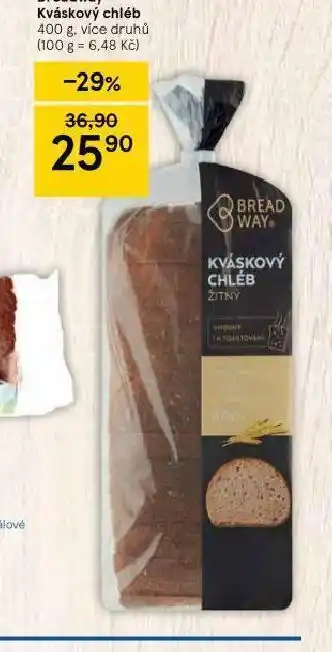 Tesco Kváskový chléb nabídka