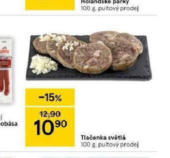 Tesco Tlačenka světlá nabídka