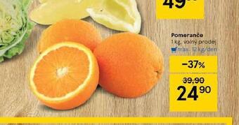 Tesco Pomeranče nabídka