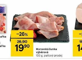 Tesco Moravská šunka výběrová nabídka