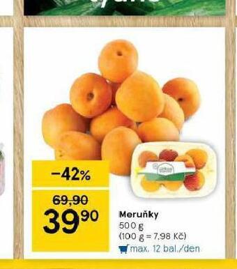 Tesco Meruňky nabídka